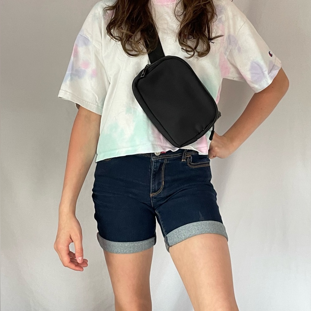 Denim Biker Shorts